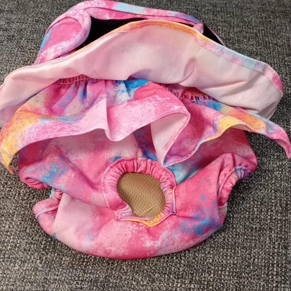 Pink and Blue Dog Diaper Cover